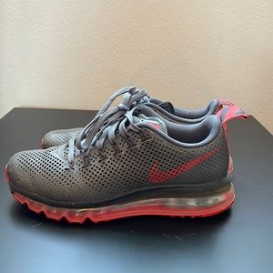 Nike running shoes sneakers grey with orange detail 6.5 mens